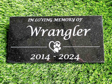 Memorial Stone Dogs Cats - Pet Remembrance Monument - Cemetery Grave Marker t7