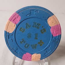 Sam's Town Las Vegas, Nevada 1 casino Poker Gaming chip READ