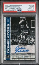 PSA 9/10 - 2020 Panini Donruss Hall Dominator OSCAR ROBERTSON AUTO 05/49 (8680)