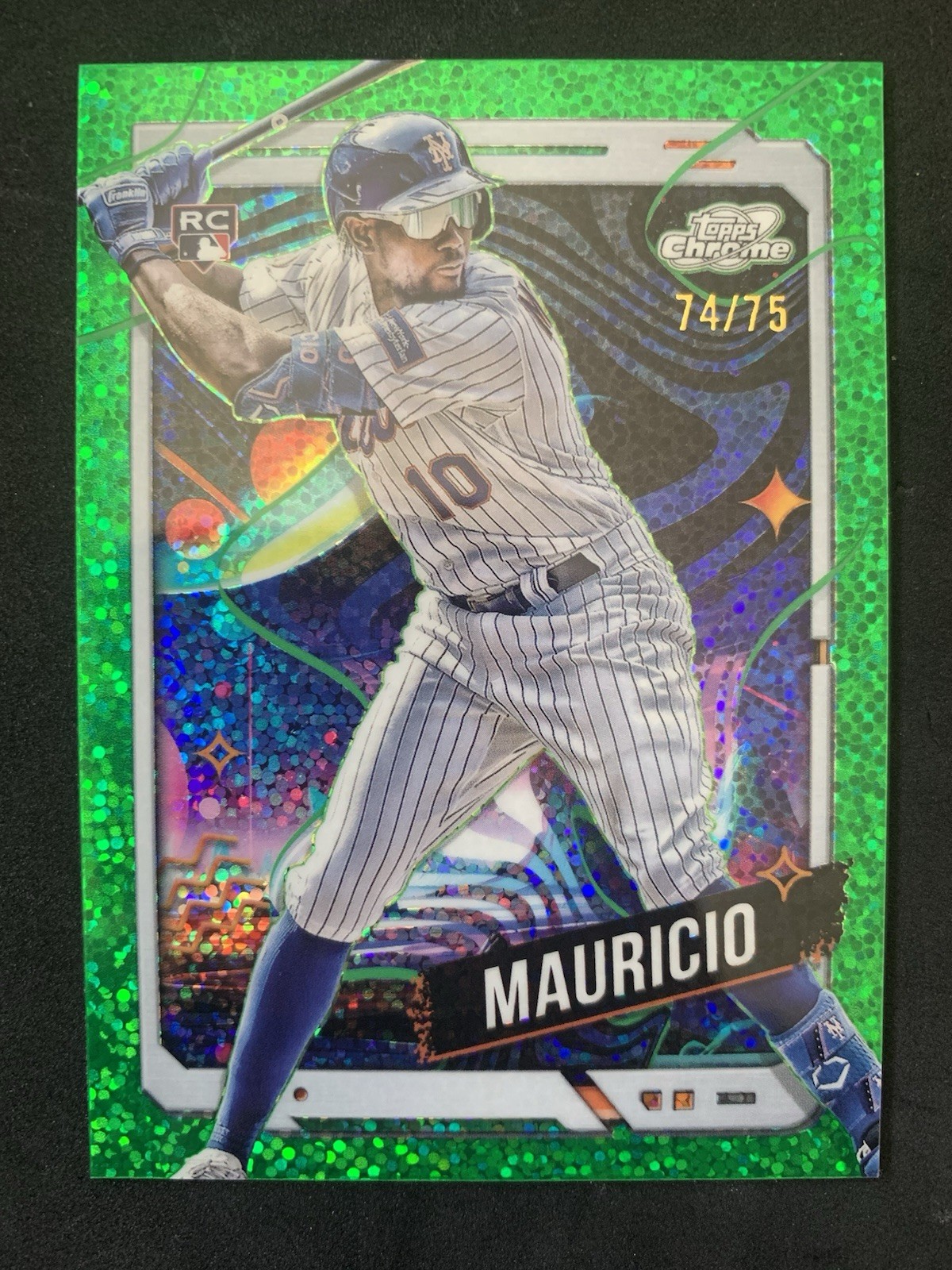 2024 Topps Chrome Cosmic Ronny Mauricio Rookie Green Space Dust Refractor /75