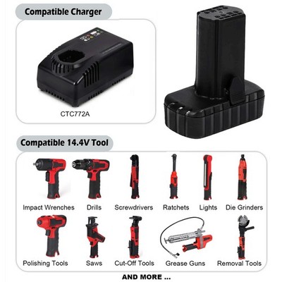 For Snap On 14.4V Battery CTB8174 CTB8172 CT861DB CTR862 CTC772