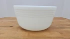 VINTAGE WHITE PYREX HAMILTON BEACH RIBBED MIXING BOWL