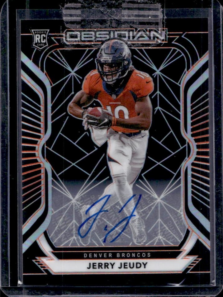 Jerry Jeudy Panini Obsidian #106 Autograph Orange Electric Etch