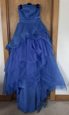 Women's Layered Tiered Tulle Prom Formal Event Dress Royal Blue Size 9 NWOT