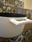 Williams Sonoma Open Kitchen White Enamel Cast Iron round oven pot! 4.75QT — photo 6