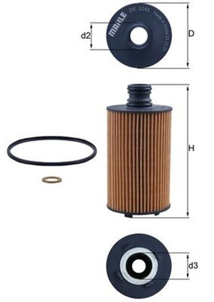 ÖLfilter Knecht OX 1141D Filtereinsatz FüR Ssangyong Sports CK Musso Korando VAN-image