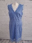 Papaya Lace Overlay Dress Women’s Size 16 Blue Sleeveless Lined Occasion Wedding