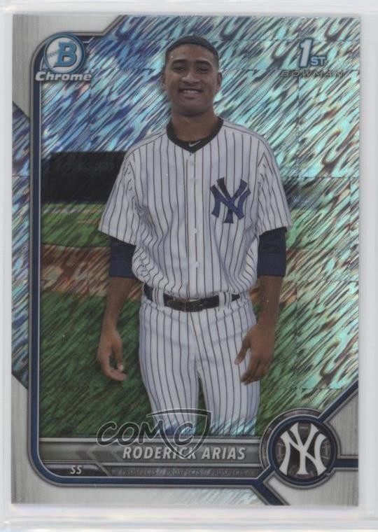 2022 Bowman Chrome Prospects Shimmer Refractor Roderick Arias #BCP-153 ni4