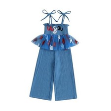 Socutebabe 4th Fourth Of July Toddler Girl Outfit Usa Romper 2-3T Usa Star Blue