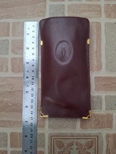 Vintage CARTIER Paris Leather Glasses Case Bordeaux