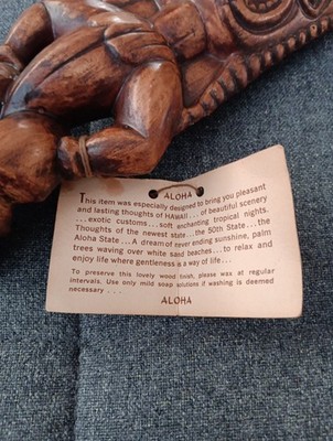 Vtg 1959 Treasure Craft Hawaii Hawaiian Ceramic Tiki Idol