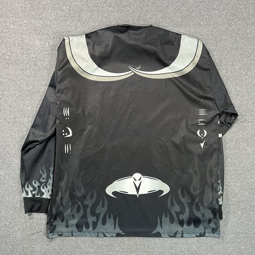 VTG RAVEN Gray Black Flames Paintball Jersey Size XL Old School Y2K Bad Company - Picture 6 of 10