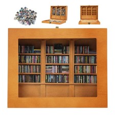 Anxiety Bookshelf Miniature Display Shelf 240 Mini Book Models Brown