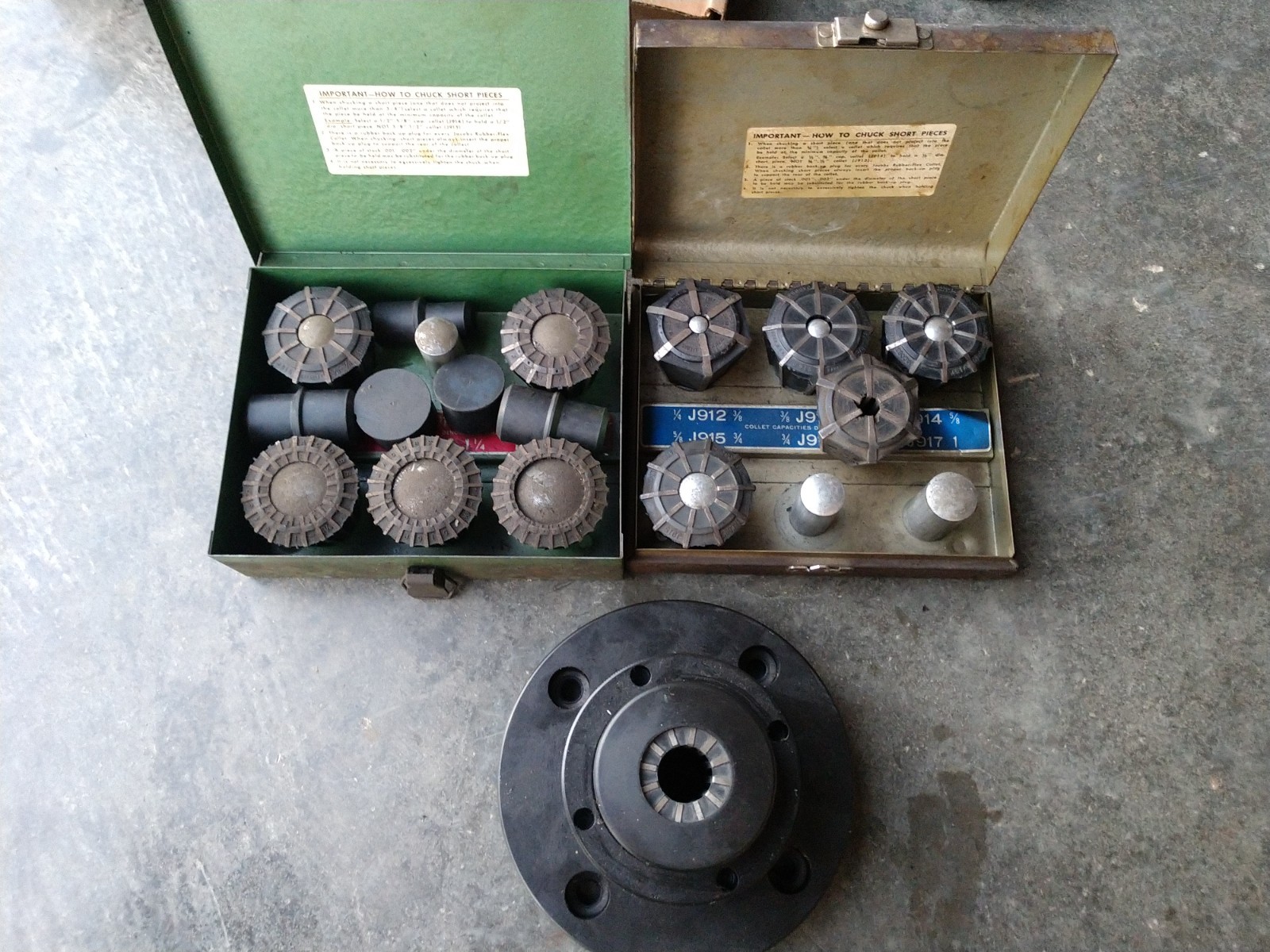 Brown & Sharpe Collet Chuck W/ Jacobs Rubber Flex Lathe Collet Sets