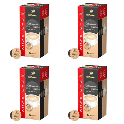 Tchibo Cafissimo Caffè Crema entkoffeiniert, 120 Stück 4 x 30 Kaffeekapseln