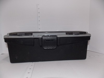 Plastic Tool Box Storage Case with Removable Tray Black/Grey Durable Used