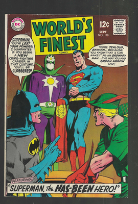 #ad #ad 1968 DC Worlds Finest #178 Superman The Has Been Hero 12 Cents Fine Very Fine $35.00