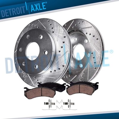 297mm Front Drilled Slotted Disc Rotors Brake Pads Kit for Toyota 4Runner Tacoma