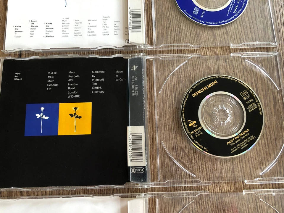 Depeche Mode Bong 18 3x 3" Inch MCD Enjoy the Silence (blau, gelb, schwarz) - Bild 4 von 4