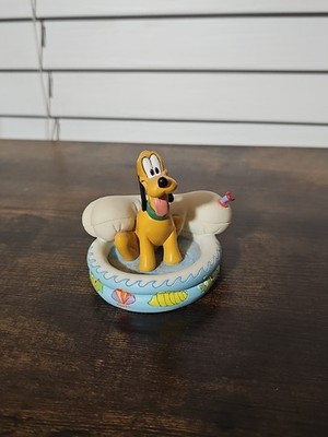 Danbury Mint Disney Perpetual Calendar August Pluto Summer Pool Figurine