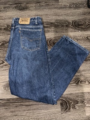 Levi's Vintage 80s Levis 505 Jeans 38x32 Denim Orange Tab USA | eBay