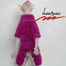 Winter Warm Sphynx Cat Clothes Four Legs Outfit for Hairless Cats Sizes for Devo