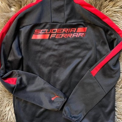 Puma x Scuderia Ferrari Black and Red Full Zip Track Jacket