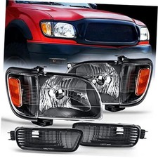 Headlight Assembly for 2001 2002 2003 2004 Black Housing Amber Reflector
