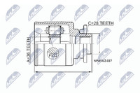 NTY Gelenksatz Antriebswelle NPW-MZ-037 FüR Mazda Ranger Ford ET Tdci 4X4 BT 50