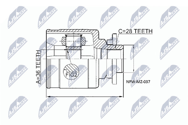 NTY Gelenksatz Antriebswelle NPW-MZ-037 FüR Mazda Ranger Ford ET Tdci 4X4 BT 50-image
