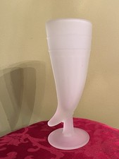 Tiara Indiana Glass Frosted Powder Horn Pilsner Glass — listing 5