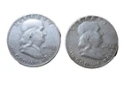 1950-D / 1954 Ben Franklin Silver Half Dollar Circulated.