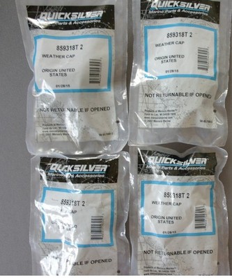 4 Stück weather cap 859318T2 Quicksilver MERCURY Verschlußkappe Dichtungskappe