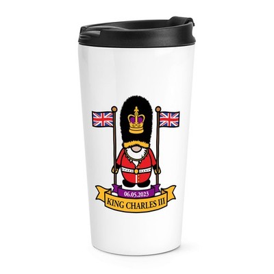 Gonk Beefeater Könige Schutz Reise Becher Tasse Charles III Krönung Lustig Gnome