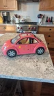Vintage 2000 Mattel Barbie VW Volkswagen Beetle Bug Pink Car