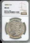1890-O Morgan Silver Dollar NGC MS63 $1 Cert 8677311-008