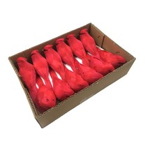 12 PCS Red Cardinals Ornaments Birds Christmas Cardinal Clip for Tree Ornament