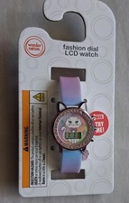 Cute Cat Fashion Cartoon Flashing LCD Watch Kids Girl Unisex new