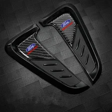 Pair ABS Carbon Fiber Side Fender Vent Wing Trim Auto Car Accessories For Ford