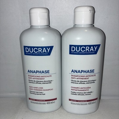 Lot Of 2- New Ducray Anaphase Anti Hair Loss & Growth Shampoo 400 mL