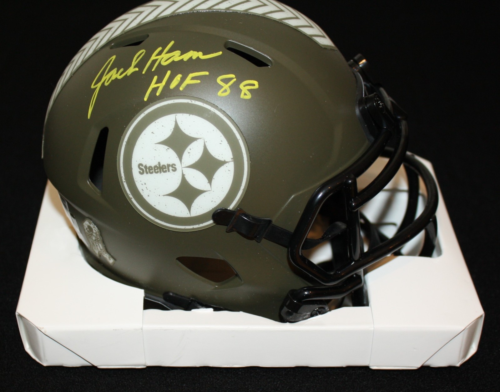 Jack Ham Autographed Signed Pittsburgh Steelers Salute Mini Helmet, , Beckett BAS 3W398964 