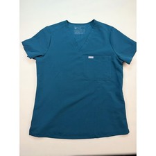 FIGS Catarina One Pocket Scrub Top Teal V Neck Technical Collection FW1000