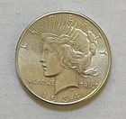1934 Philadelphia Mint Peace Silver Dollar AU/BU - #6