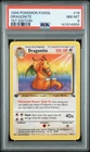 1999 POKEMON FOSSIL 1ST EDITION #19 DRAGONITE PSA 8