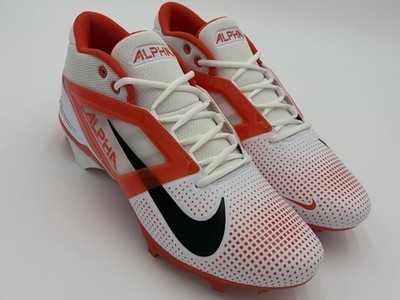 Nike Alpha Menace 4 Elite Pro Football Cleats White Orange Size 14.5 FZ7702-101