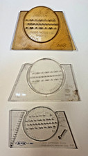 3 - Vintage Ames Lettering Instruments with Guide - Architectural memorabilia