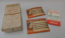 ANTIQUE VINTAGE ADVERTISING BUTTON BOX - 2 PACKETS HAIR PINS - UNION HAND LOTION