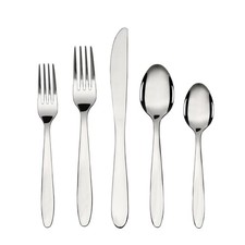  Breck 20-Piece Stainless Steel Silver Flatwa...