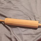 Wood Rolling Pin w/ Handles + Blue Silicone Non-Stick Pastry Mat, 2 Pack — photo 9