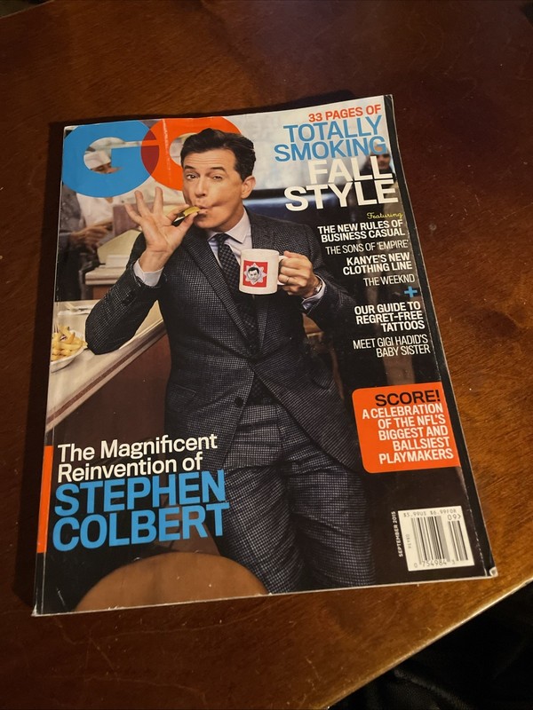GQ Magazine September 2015 Fall Style Stephen Colbert - Kanye West Clothing Line